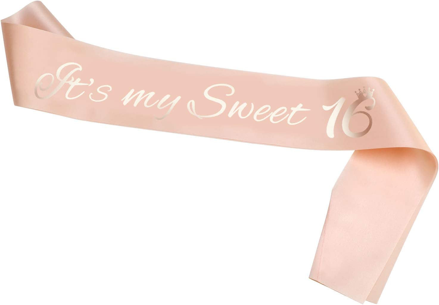 HOWAF Rose Gold 50Th Birthday Sash, 50 and Fabulous Birthday Satin Sash for 50Th Birthday Decorations Women 50 Birthday Gift Party Accessories, One Size Apparel & Accessories > Clothing Accessories > Sashes Sowist 16th  