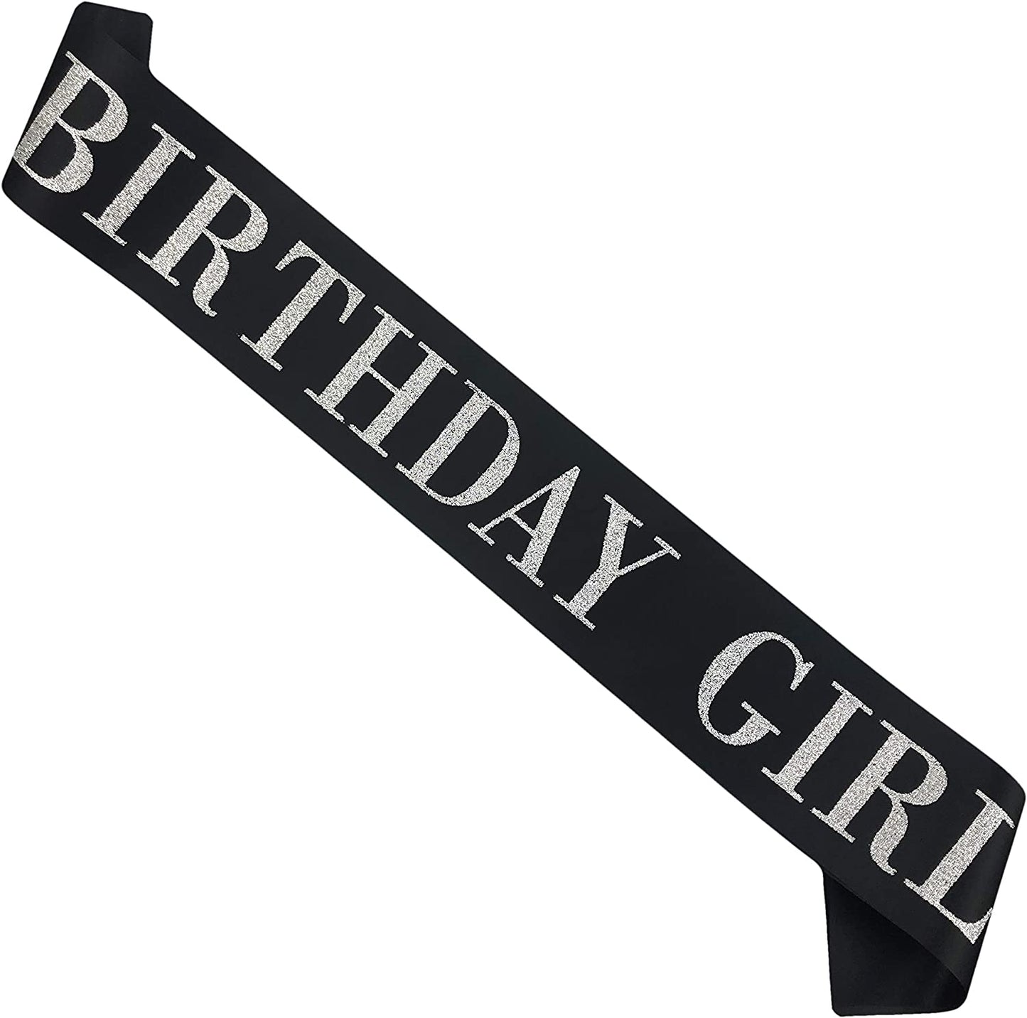 Birthday Gifts for Men,Boy Birthday King Sash Birthday Party Supplies and Decorations (Black-Silver） Apparel & Accessories > Clothing Accessories > Sashes MGJSRNH Black-silver Glitter  