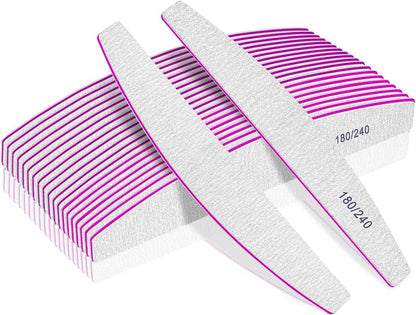 Professional Nail Files, Emery Board Nail File for Natural Nails 100/180/240 Grit Nail Files for Acrylic Nails 12Pcs Fine Grit Nail File Manicure Tools Coarse Fingernail Files (100/180 Grit) Health & Beauty > Personal Care > Cosmetics > Cosmetic Tools > Nail Tools BLESWIN Moon 180/240 Grit  