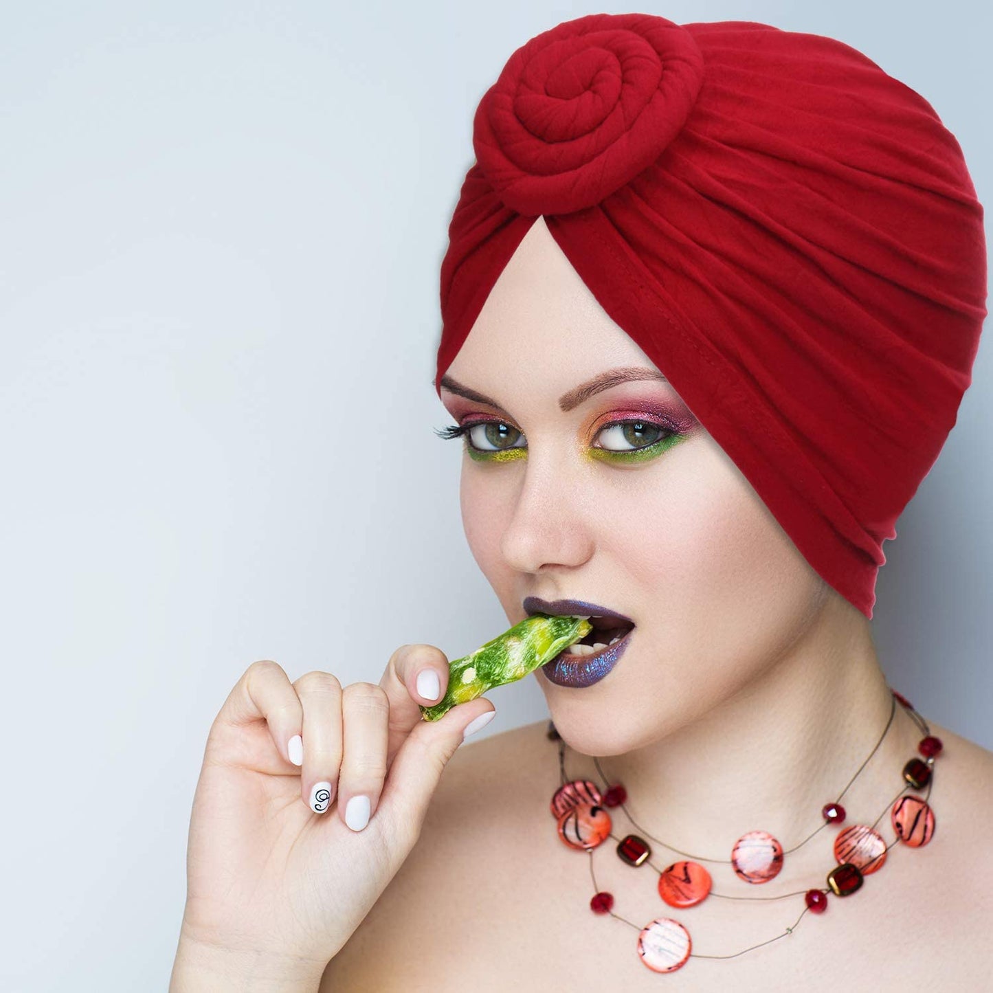 SATINIOR 6 Pieces Women African Turban Flower Knot Pre-Tied Bonnet Beanie Cap Headwrap Apparel & Accessories > Clothing Accessories > Headwear SATINIOR   