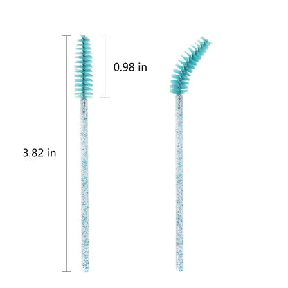 Myaokue-Up 300 Pack Disposable Mascara Wands Crystal Gold Handle Brush Lash Wand Eyelash Extension Tool Bulk Makeup Applicator (Crystal Blue/Deep Green-) Health & Beauty > Personal Care > Cosmetics > Cosmetic Tools > Makeup Tools myaokue-up   