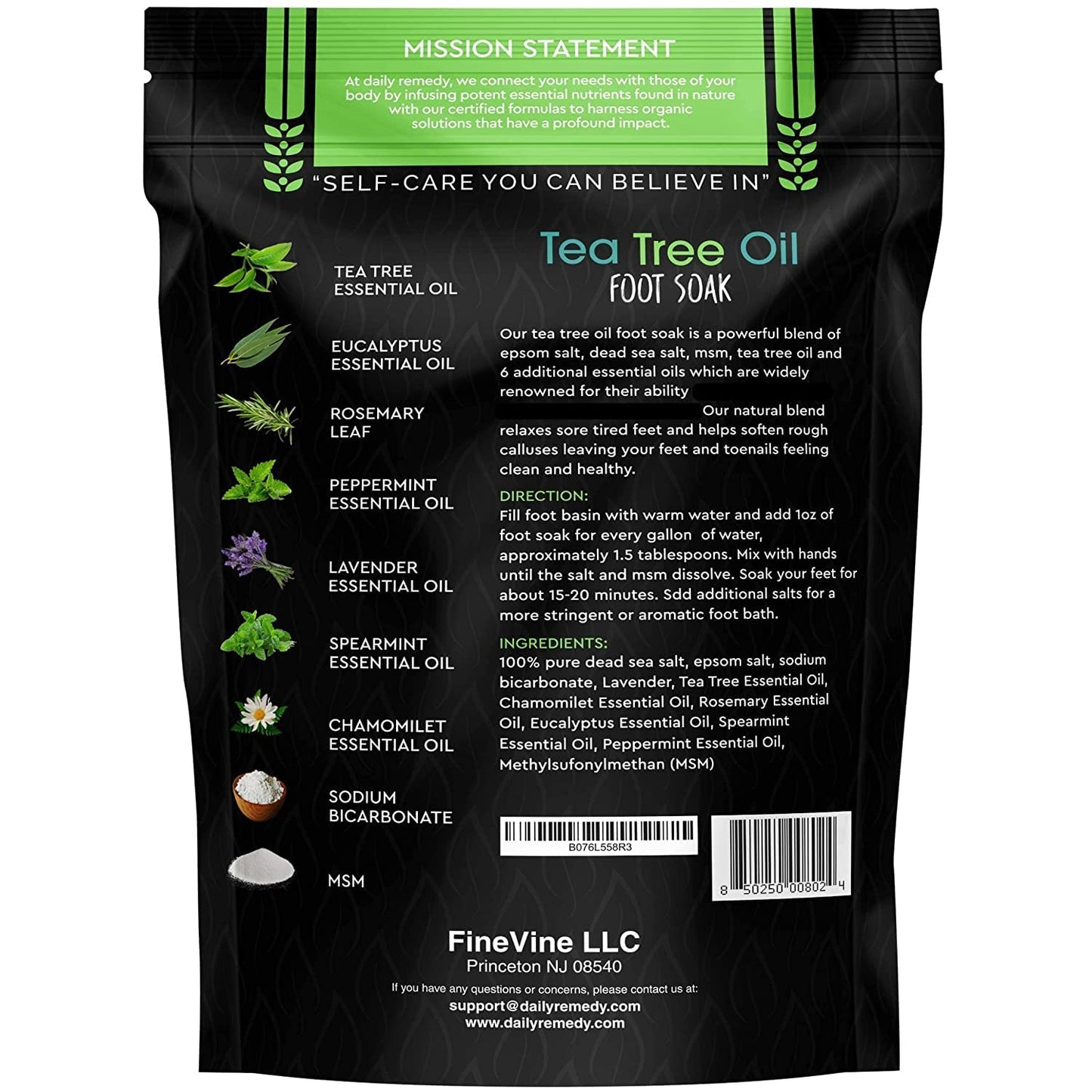 Tea Tree Oil Foot Soak with Epsom Salt - Made in USA - for Toenail Irritations, Athletes Foot, Stubborn Foot Odor Scent, Softens Calluses & Soothes Sore Tired Feet - 2 PACK Health & Beauty > Personal Care > Foot Care DAILY REMEDY   