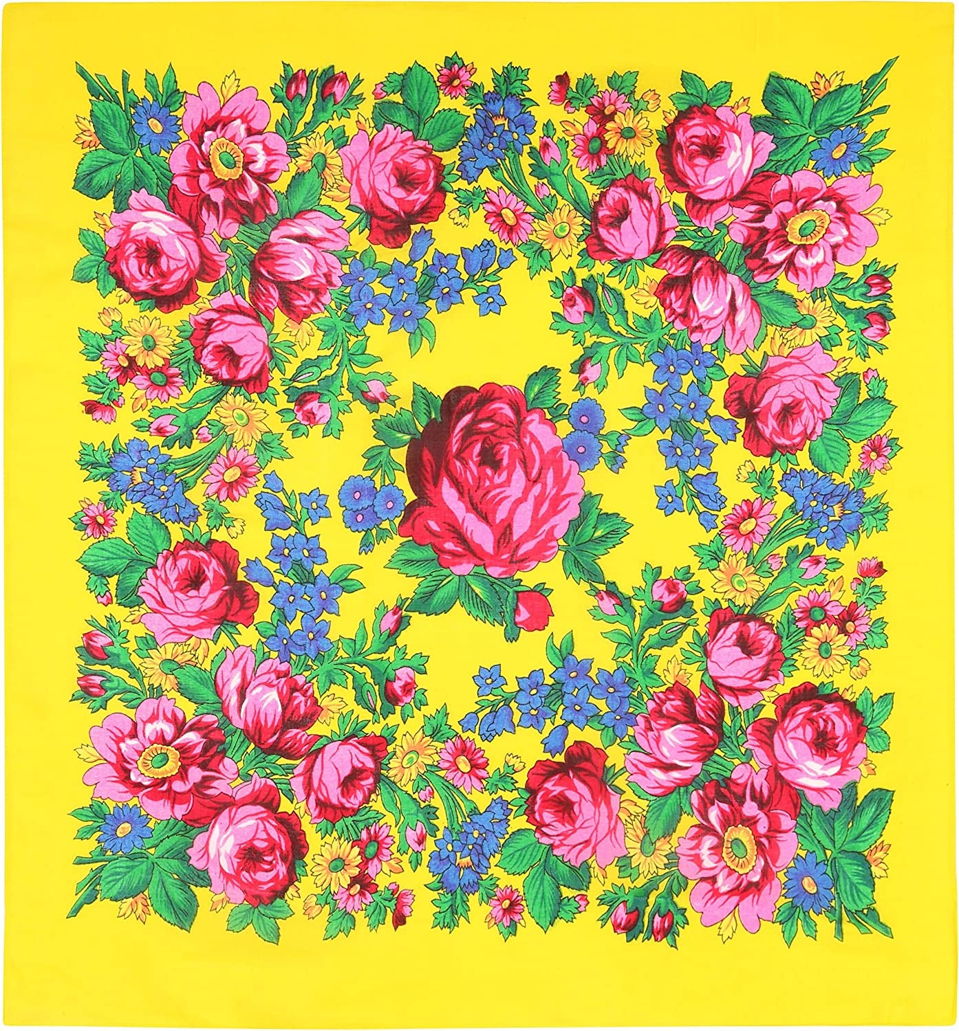 Rose Scarf Apparel & Accessories > Clothing Accessories > Scarves & Shawls Bita Yellow  