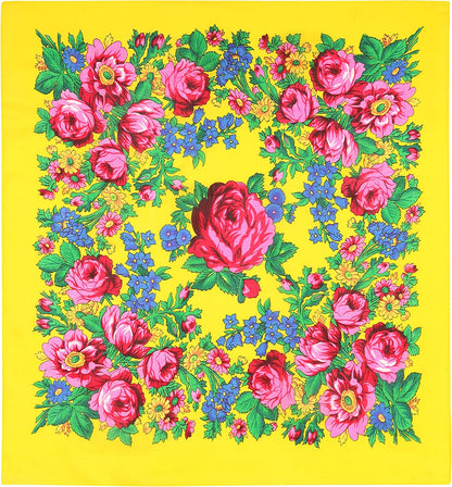 Rose Scarf Apparel & Accessories > Clothing Accessories > Scarves & Shawls Bita Yellow  