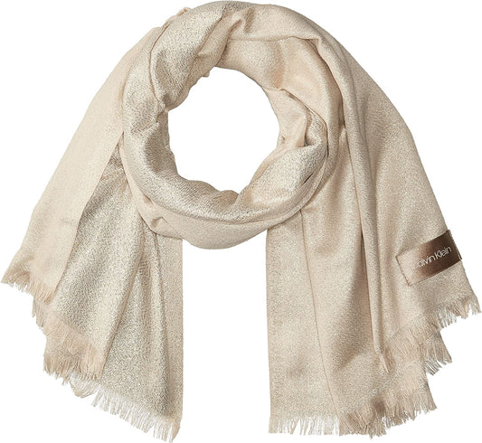 Calvin Klein Womens Lightweight Wrap Scarf Apparel & Accessories > Clothing Accessories > Scarves & Shawls Calvin Klein Latte One Size 
