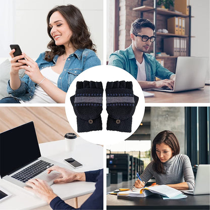 Women'S & Men'S USB Heated Gloves Mitten Full & Half Fingerless Winter Hands Warmer Laptop Gloves Apparel & Accessories > Clothing Accessories > Gloves & Mittens Winmany   