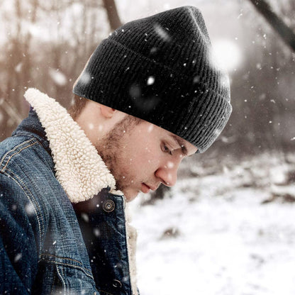 Vermo Knit Beanie Hat for Men&Women, Daily Plain Winter Hat, Stretchy Striped Cuffed Winter Hat Apparel & Accessories > Clothing Accessories > Hats Vermo   