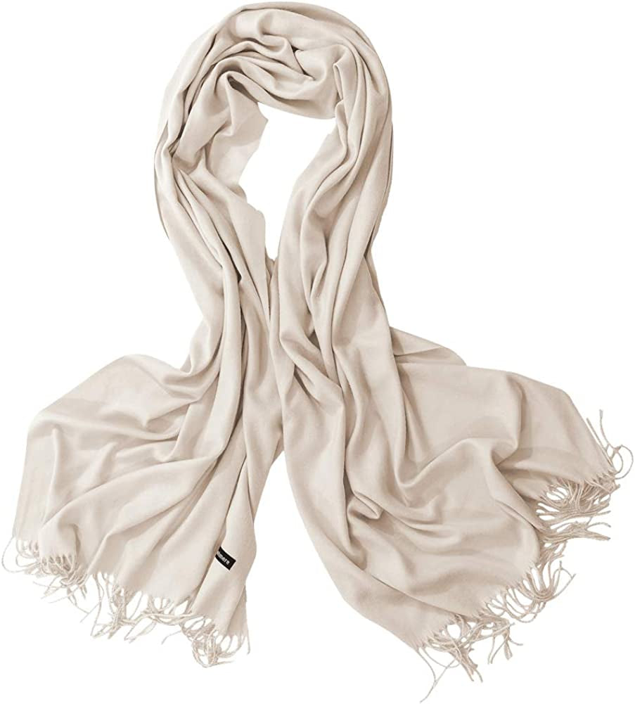 Bellonesc Cashmere Scarf Shawls for Women and Men Apparel & Accessories > Clothing Accessories > Scarves & Shawls Beillonesc Cream Color  