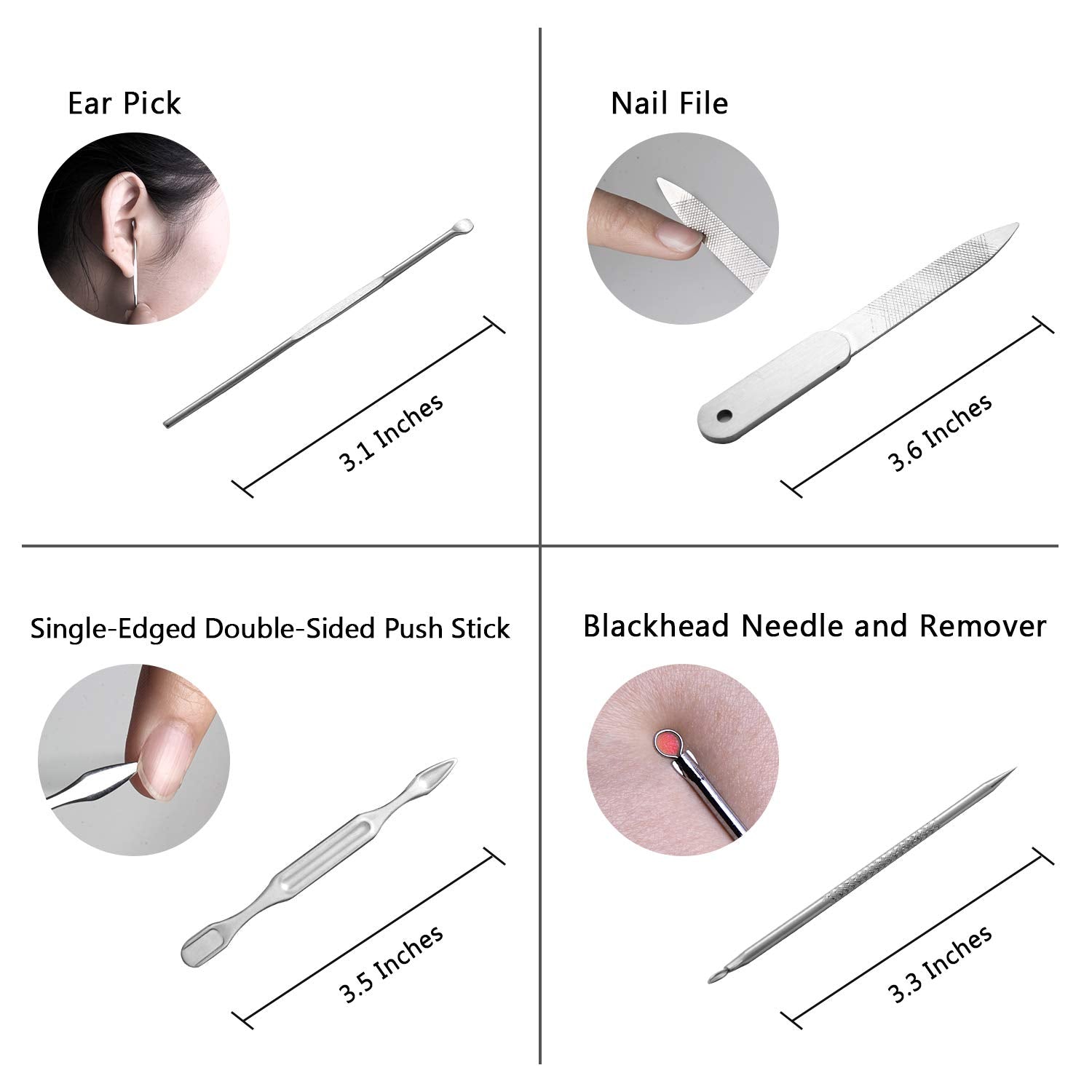 Nail Grooming Kit 12 Pieces - Nail Care Kit for Women Stainless Steel, Professional Hand, Foot & Nail Tools with Luxurious Travel Case. Compact 6X3" (Rose Gold) Health & Beauty > Personal Care > Foot Care KENED   