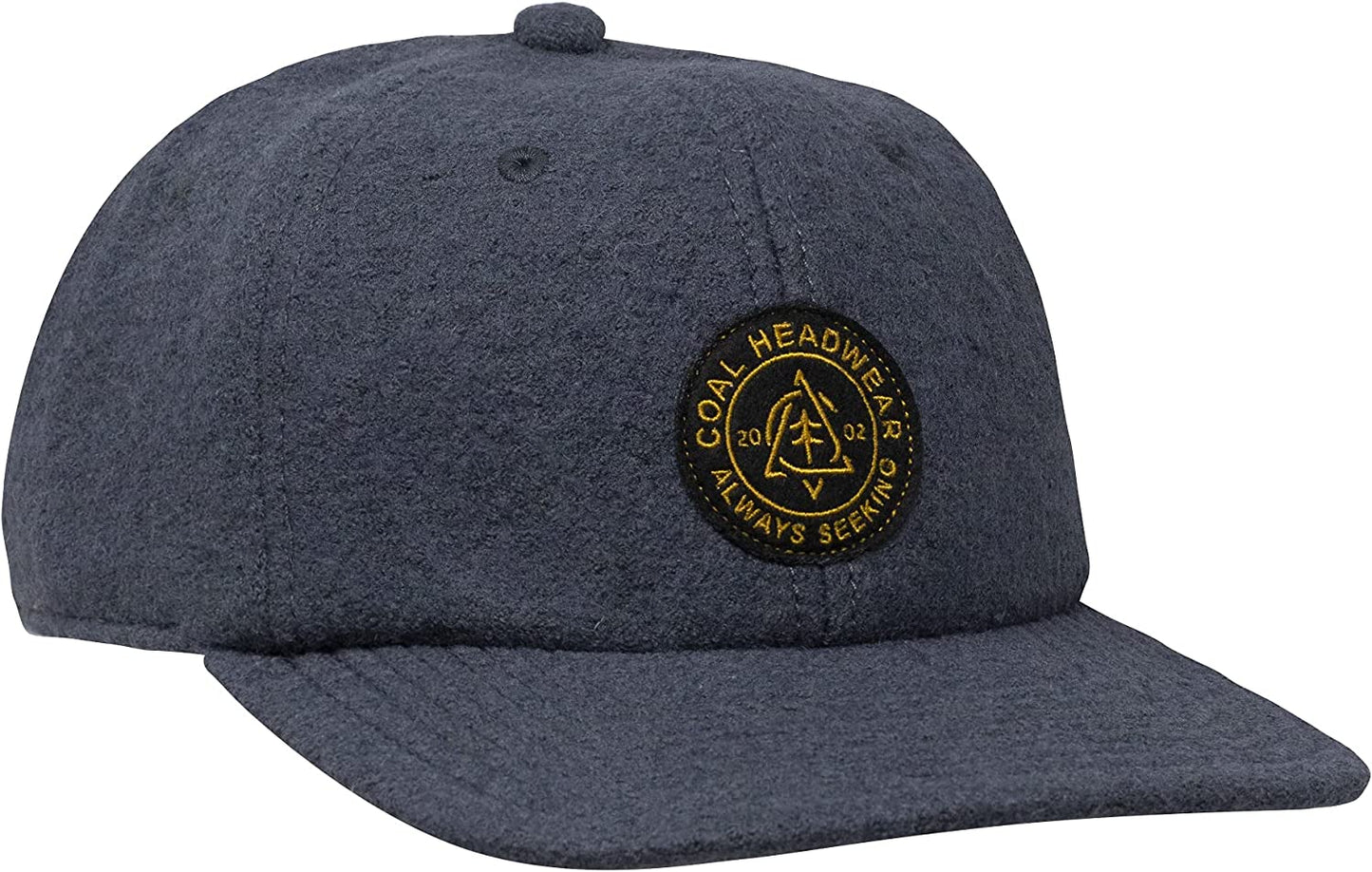 Coal Langley Wool Leather Strapback Baseball Hat Apparel & Accessories > Clothing Accessories > Headwear Coal Charcoal  