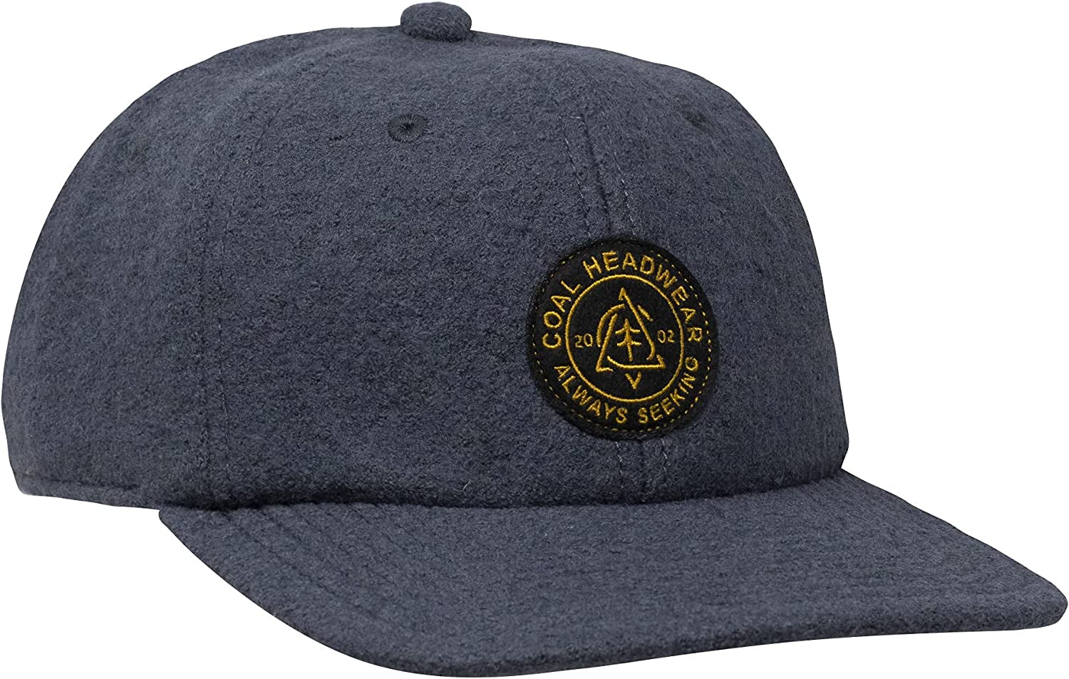 Coal Langley Wool Leather Strapback Baseball Hat Apparel & Accessories > Clothing Accessories > Headwear Coal Charcoal  