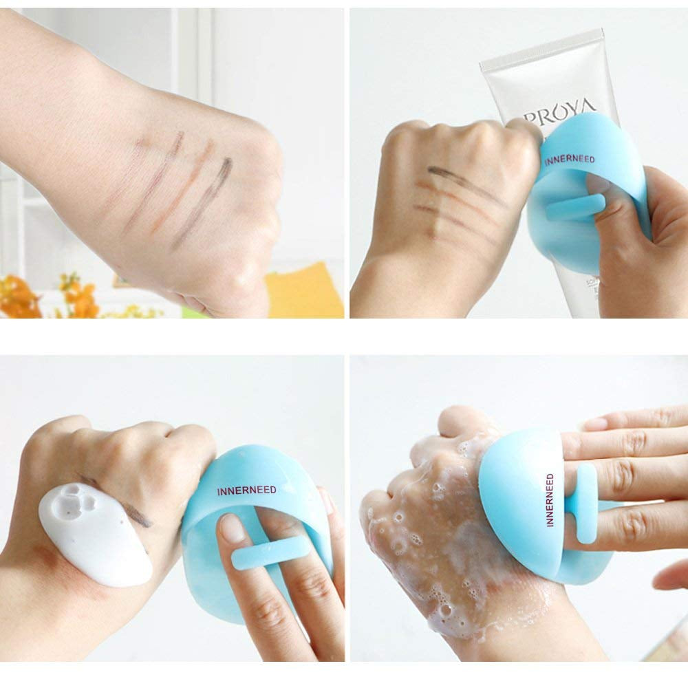 INNERNEED Super Soft Silicone Face Cleanser and Massager Brush Manual Facial Cleansing Brush Handheld Mat Scrubber for Sensitive, Delicate, Dry Skin (Pack of 4) Health & Beauty > Personal Care > Cosmetics > Cosmetic Tools > Skin Care Tools INNERNEED   