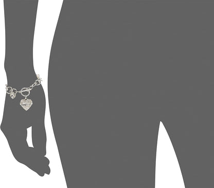 GUESS Women'S Toggle Charm Bracelet, Silver, One Size Apparel & Accessories > Jewelry > Bracelets GUESS Jewelry Child Code   