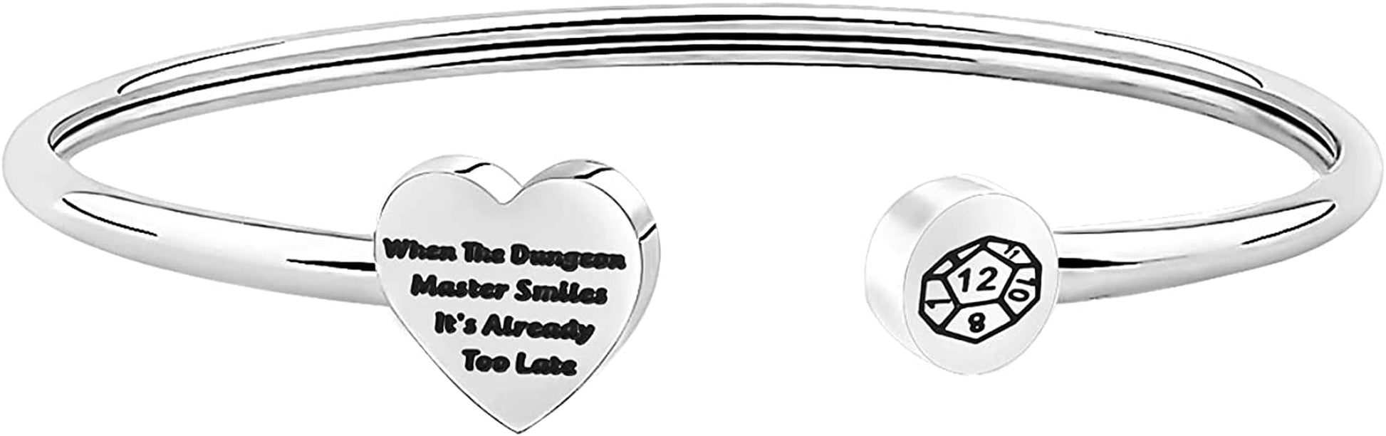 ENSIANTH When the Dungeon Master Smiles It'S Already Too Late Keychain Dungeon Gift Funny DND Gifts Apparel & Accessories > Jewelry > Necklaces ENSIANTH Dungeon Master Cuff  