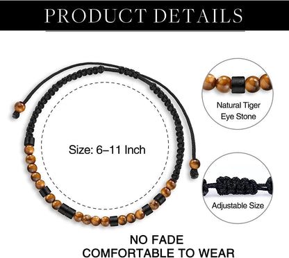 Morse Code Bracelets for Women Gifts, Adjustable 2Pcs Tiger Eye Beads Friendship Bracelets Gifts for Best Friend Women Girls Sister Funny Inspirational Birthday Friendship Gifts for Women Jewelry Apparel & Accessories > Jewelry > Bracelets MONOZO   