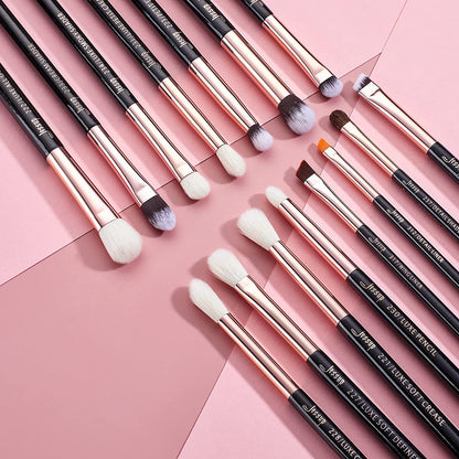 Jessup 15Pcs Professional Makeup Brushes Set Make up Brush Tools Kit Eye Liner Shader Wood Handle Natural-Synthetic Hair Brushes Pearl Black/Rose Gold T157 Health & Beauty > Personal Care > Cosmetics > Cosmetic Tools > Makeup Tools Jessup   