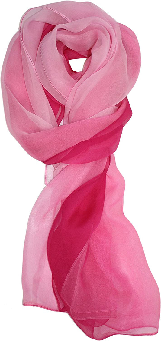 Ted & Jack - Silk Ombre Lightweight Accent Scarf Apparel & Accessories > Clothing Accessories > Scarves & Shawls Ted and Jack Pink Ombre  