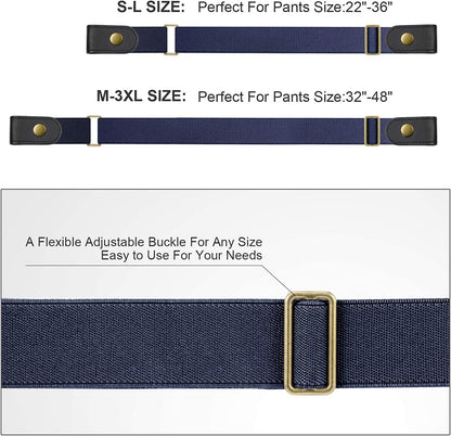 No Buckle Stretch Women Belt for Jeans Pants, Elastic Buckle Free Invisible Belts for Men up to 48 Inches by WHIPPY (Blue, Fit Pants Size 32-48 Inches) Apparel & Accessories > Clothing Accessories > Belts WHIPPY   