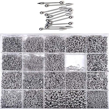 Fidgetkute Piercing Kit Stainless Steel Body Jewelry Tongue Ring Navel Ring Nose Ring Nipple Ring Earring 85Pcs Lots Mixed Apparel & Accessories > Jewelry > Body Jewelry FidgetKute   