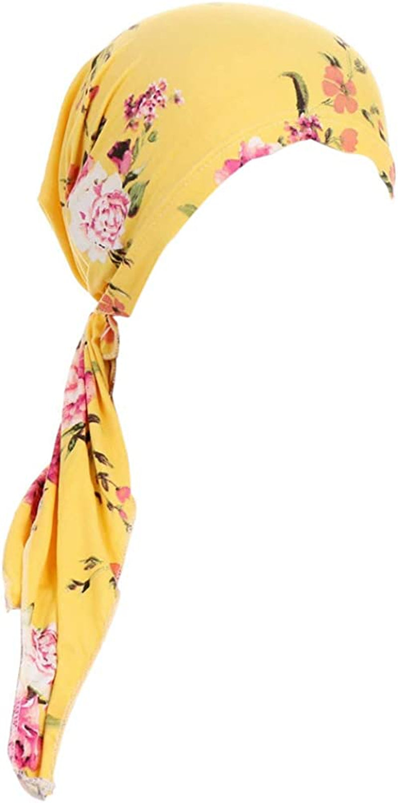 Fxhixiy Pre-Tied Bandana Turban Hat Chemo Cancer Headscarf Headwraps Headwear for Women Hair Cover Hat Apparel & Accessories > Clothing Accessories > Bandanas & Headties Fxhixiy Yellow  