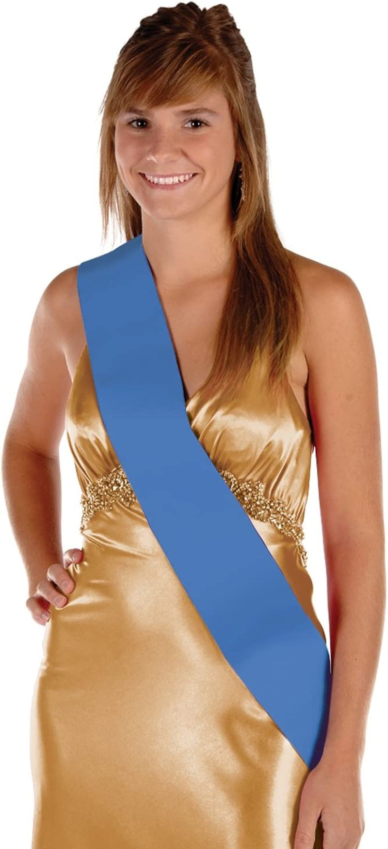 Satin Sash (Yellow) Party Accessory (1 Count) (1/Pkg) Apparel & Accessories > Clothing Accessories > Sashes Beistle Blue  