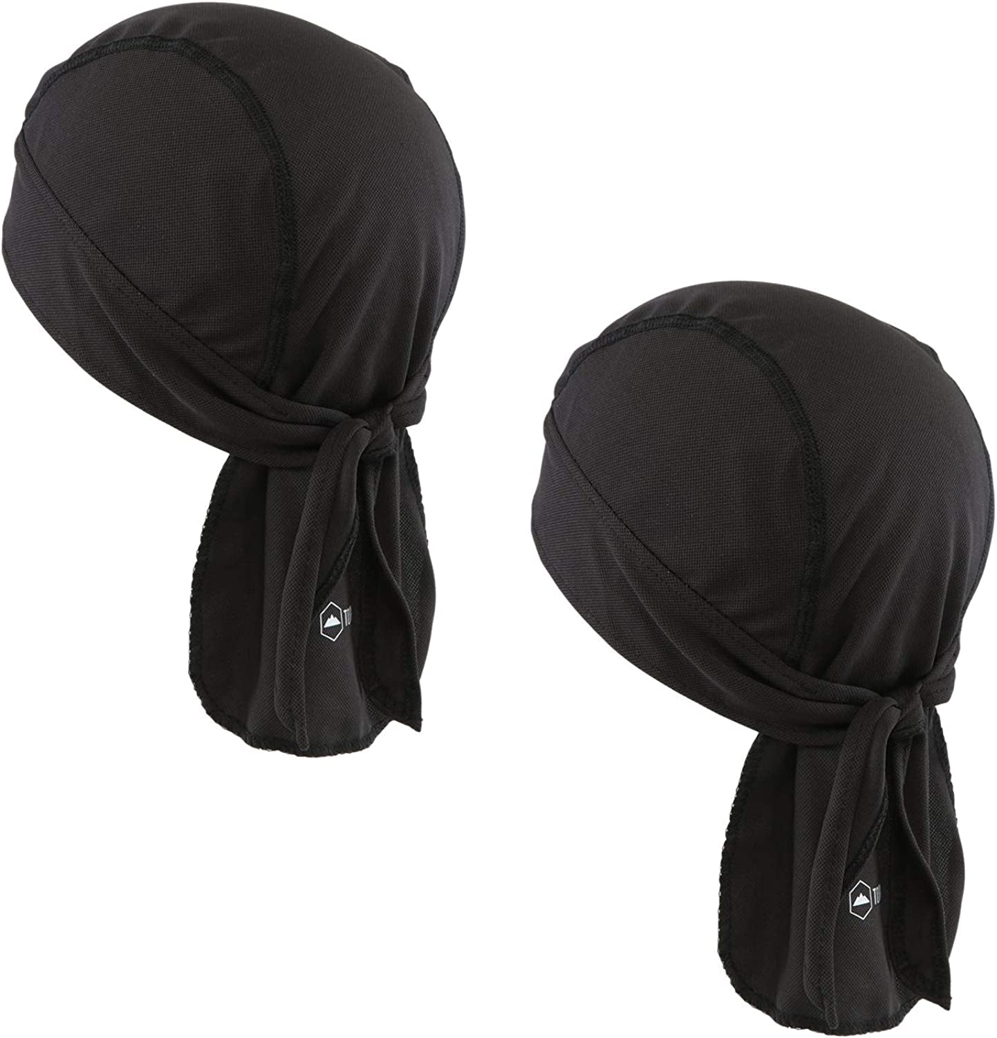 Cooling Helmet Liner - Do Rag Skull Cap for Men - Head Scarf, Bandana, Head Wrap, Beanie for Motorcycle, Cycling, Sports Apparel & Accessories > Clothing Accessories > Headwear Tough Headwear 2 Black  