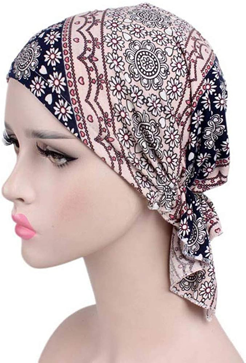 Women'S Comfort Head Scarf Headwear Chemo Beanie Scarves Coverings (4Pcs Mix) Apparel & Accessories > Clothing Accessories > Headwear Hcimooy   