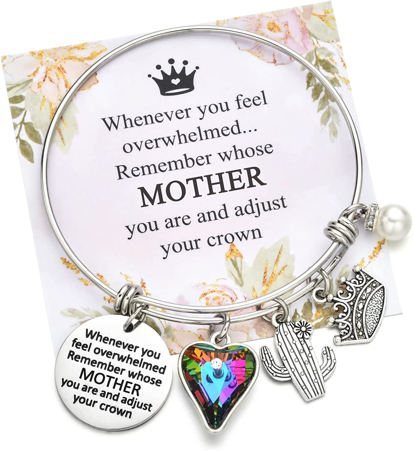 Inspirational Charm Bracelets Gifts for Aunt Mom Godmother Grandma Niece Sister Goddaughter Daughter Granddaughter Best Friend, Birthday Bangle Jewelry Gifts for Women and Teen Girls Apparel & Accessories > Jewelry > Bracelets Miss Pink Mother  
