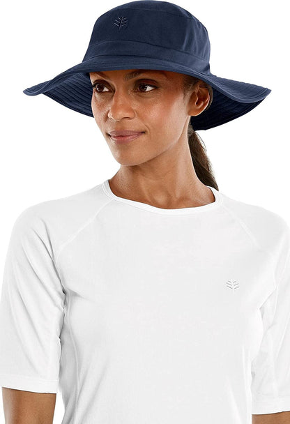 Coolibar UPF 50+ Women'S Brighton Chlorine Resistant Bucket Hat - Sun Protective Apparel & Accessories > Clothing Accessories > Hats Coolibar Navy Small 
