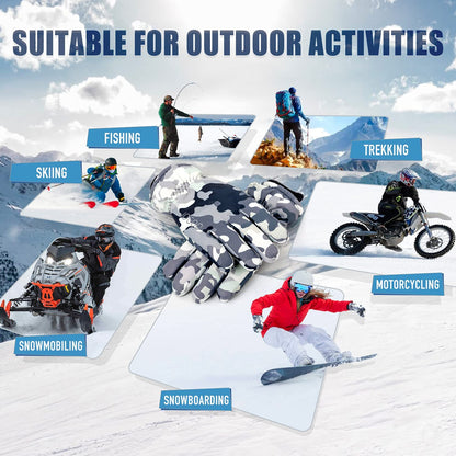 Jogoo Winter Snow Gloves for Men Women,Outdoor Ski Gloves Waterproof&Windproof Touchscreen Cold Weather Gloves Apparel & Accessories > Clothing Accessories > Gloves & Mittens Jogoo   