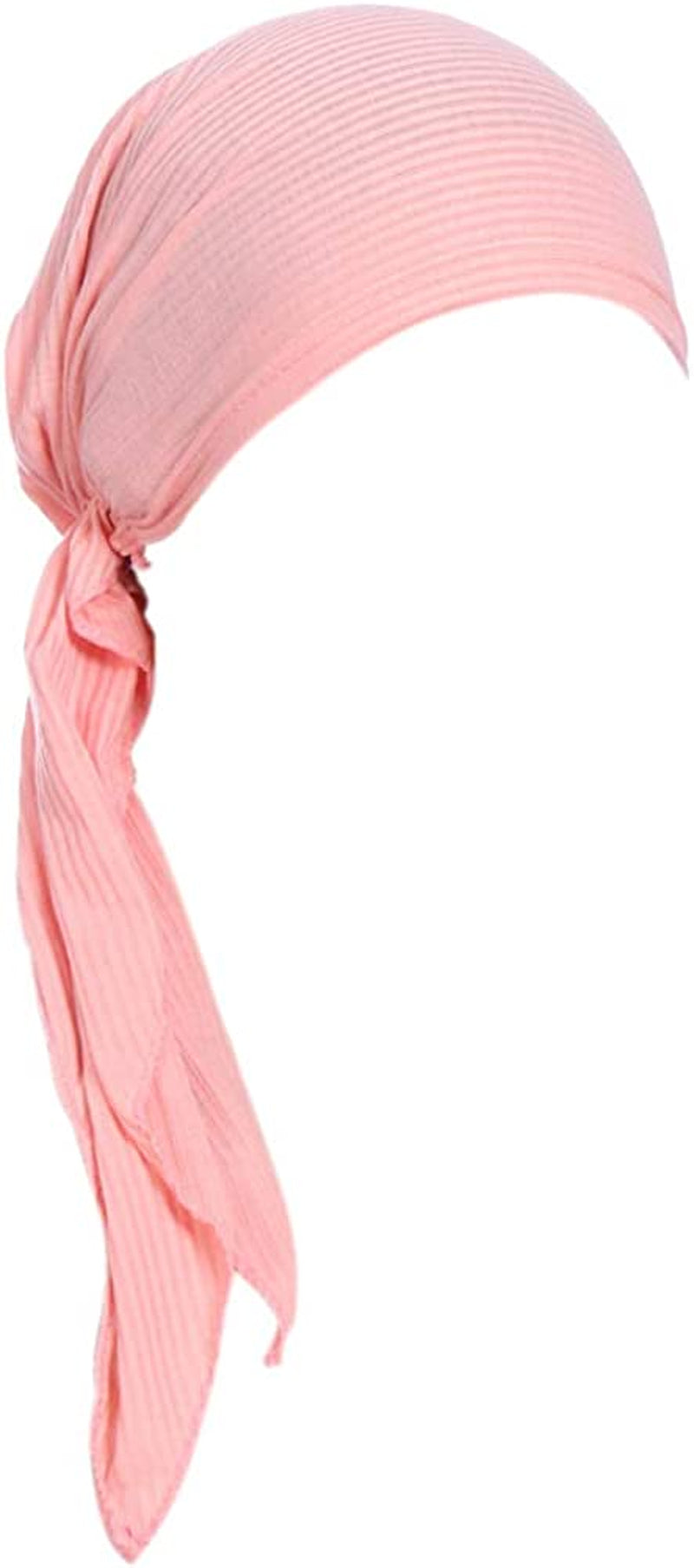 Fxhixiy Womens Turban Chemo Hat Head Scarves Slip-On Pre-Tied Headwear Bandana Sleep Hair Cover Apparel & Accessories > Clothing Accessories > Headwear Fxhixiy Pink  