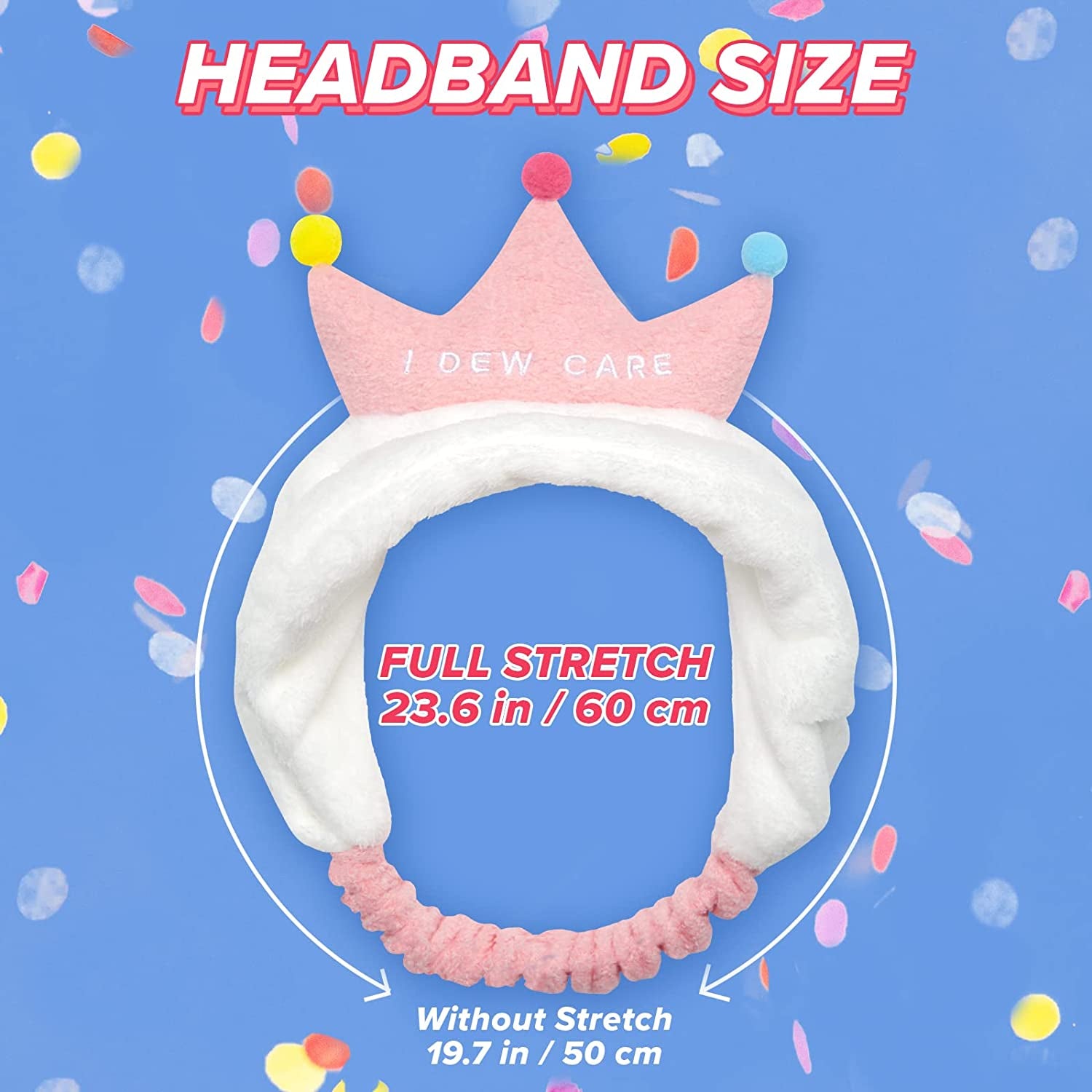 I Dew Care Face Wash Headband - Pink Tiara | Spa, Soft, Cute for Makeup, Shower, Teen, Girls Stuff, Princess Style, 1 Count Health & Beauty > Personal Care > Hair Care I DEW CARE   