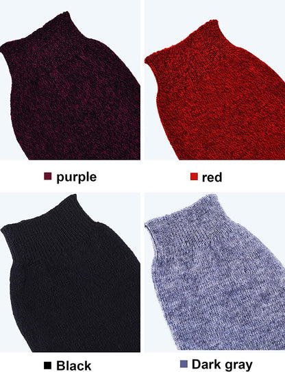 Tatuo 4 Pairs Cashmere Feel Fingerless Gloves with Thumb Hole Warm Gloves for Women and Men (Color Set 7) Apparel & Accessories > Clothing Accessories > Gloves & Mittens Tatuo   