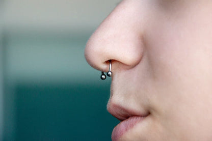 D.Bella 16G 14G Variety of Sizes Horseshoe Rings Surgical Steel Nose Septum Horseshoe Hoop Earring Eyebrow Tragus Lip Rings Daith Helix Piercing Jewelry for Women Men 6-12Mm Smily Piercing Jewelry Apparel & Accessories > Jewelry > Rings D.Bella   