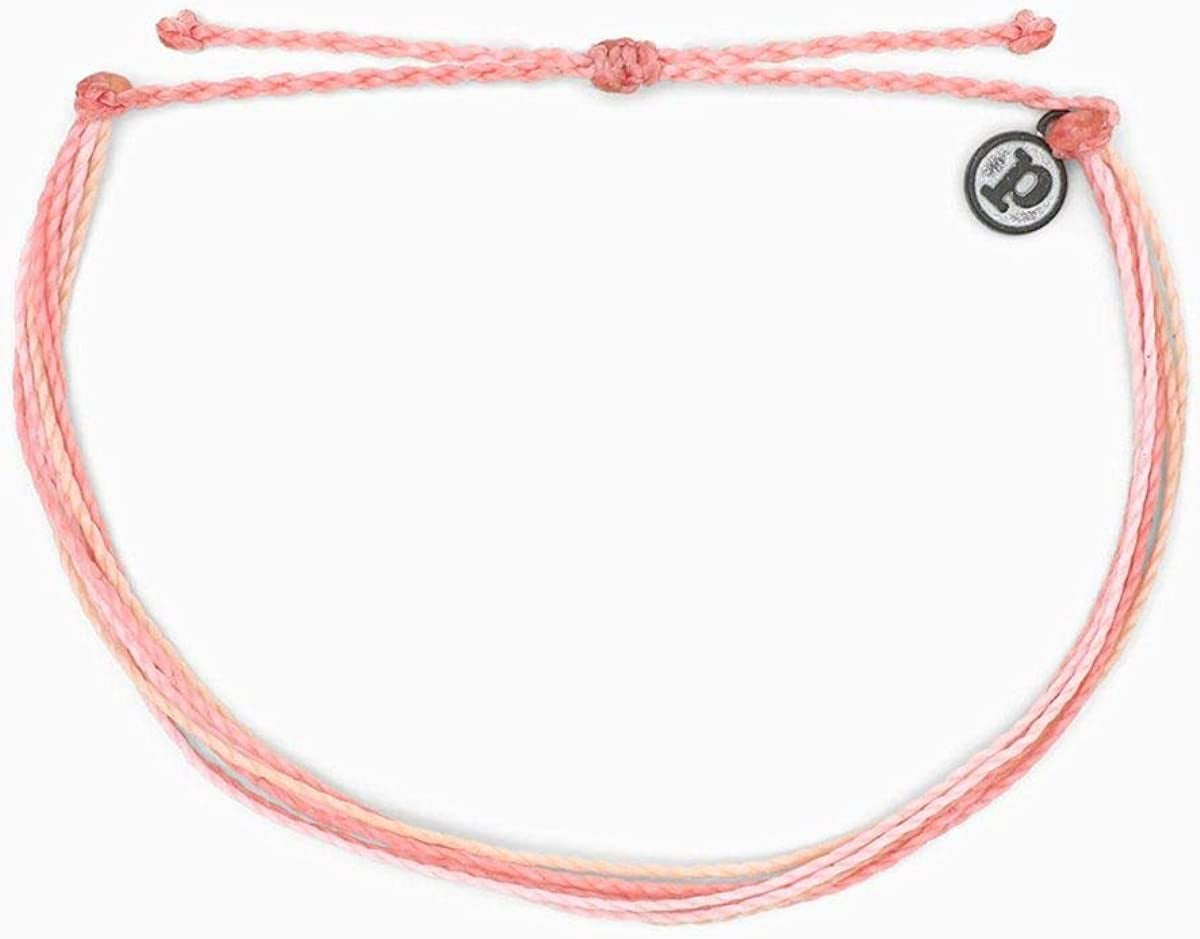 Pura Vida Originals Anklet - Plated Charm, Adjustable Band - 100% Waterproof Apparel & Accessories > Jewelry > Anklets Pura Vida Bubblegum  