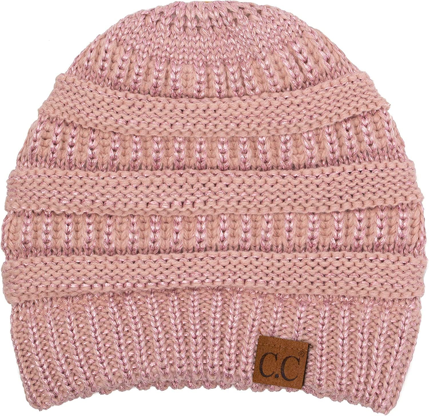 C.C Women'S Beanie Apparel & Accessories > Clothing Accessories > Hats C.C Metallic Rose One Size 