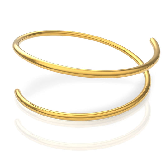 Double Tragus Hoop Ring One Piercing - Gold Filled Tragus Spiral Hoop - 20 Gauge Cartilage Loop Twist - Body Jewelry Rings for Women Men Apparel & Accessories > Jewelry > Body Jewelry Peachy Women Gold  