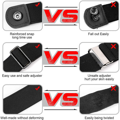 No Buckle Stretch No Show Belt for Men 1.38 Inches Wide, Buckless Invisible Elastic Belt for Jeans Pants by WHIPPY Apparel & Accessories > Clothing Accessories > Belts WHIPPY   