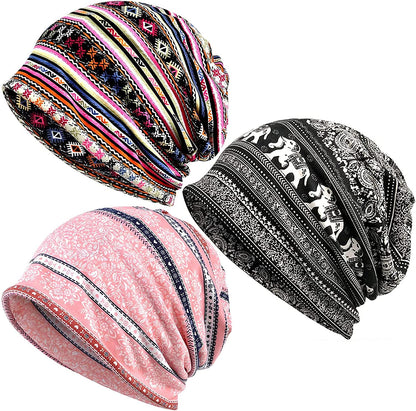 Kayier Women'S Baggy Casual Chemo Beanie Cap Apparel & Accessories > Clothing Accessories > Headwear Kayier 3 Pack-w  