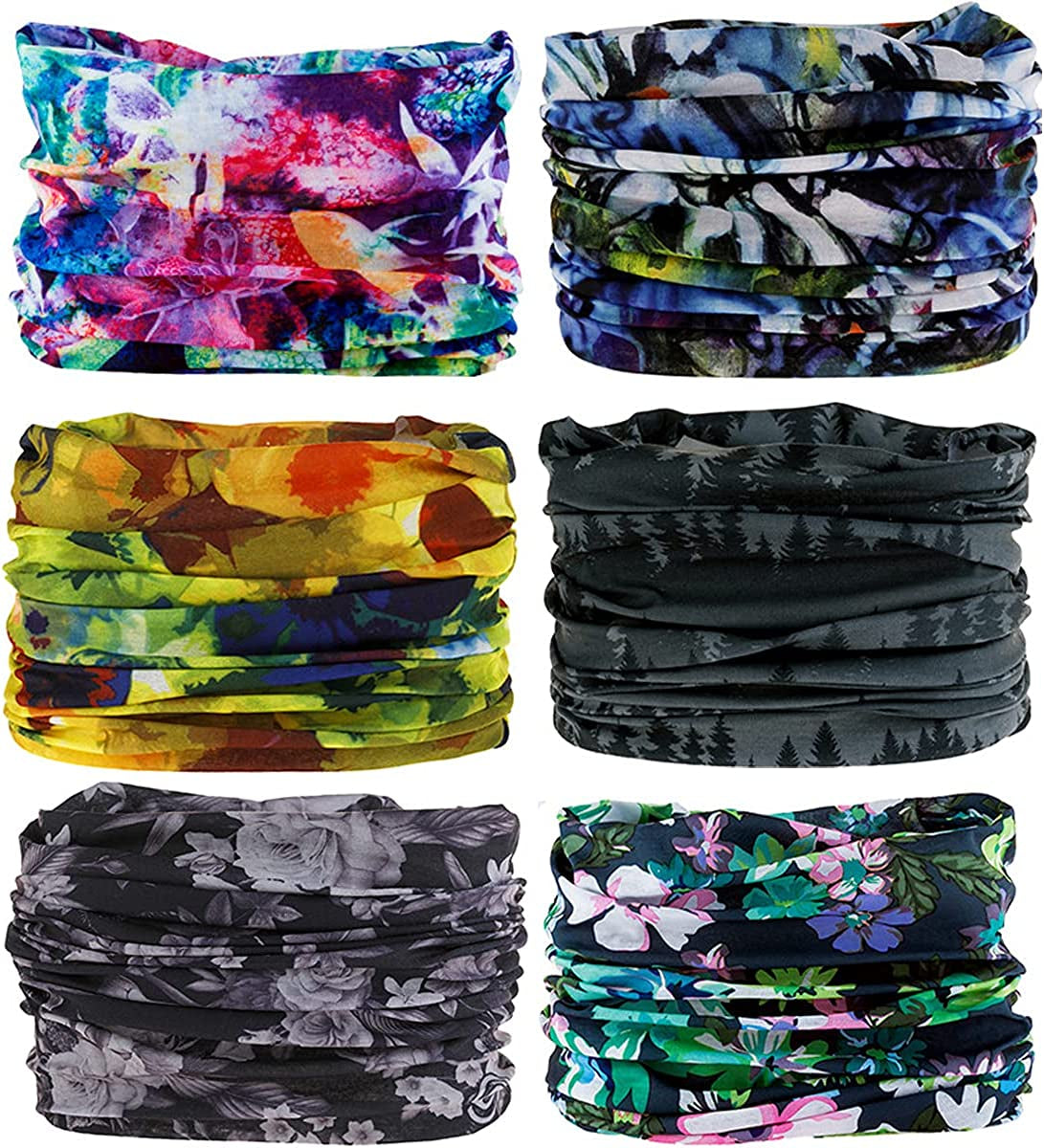 Kingree 6PCS Outdoor Magic Scarf, Elastic Headbands, Headscarves, Headwear, Mask Apparel & Accessories > Clothing Accessories > Headwear KINGREE Flower  