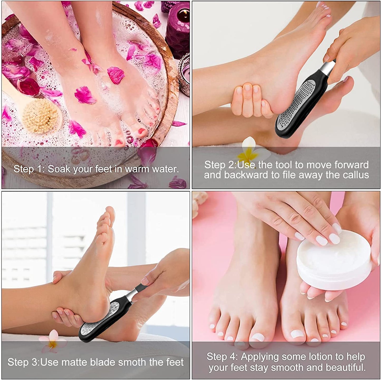CGBE Callus Remover for Feet Foot Scrubber and Double-Side Dead Skin Storage Pedicure Tools for Foot Care Surgical Grade Stainless Steel Foot File for Foot Spa（One Pack with Two-Side） Health & Beauty > Personal Care > Foot Care CGBE   