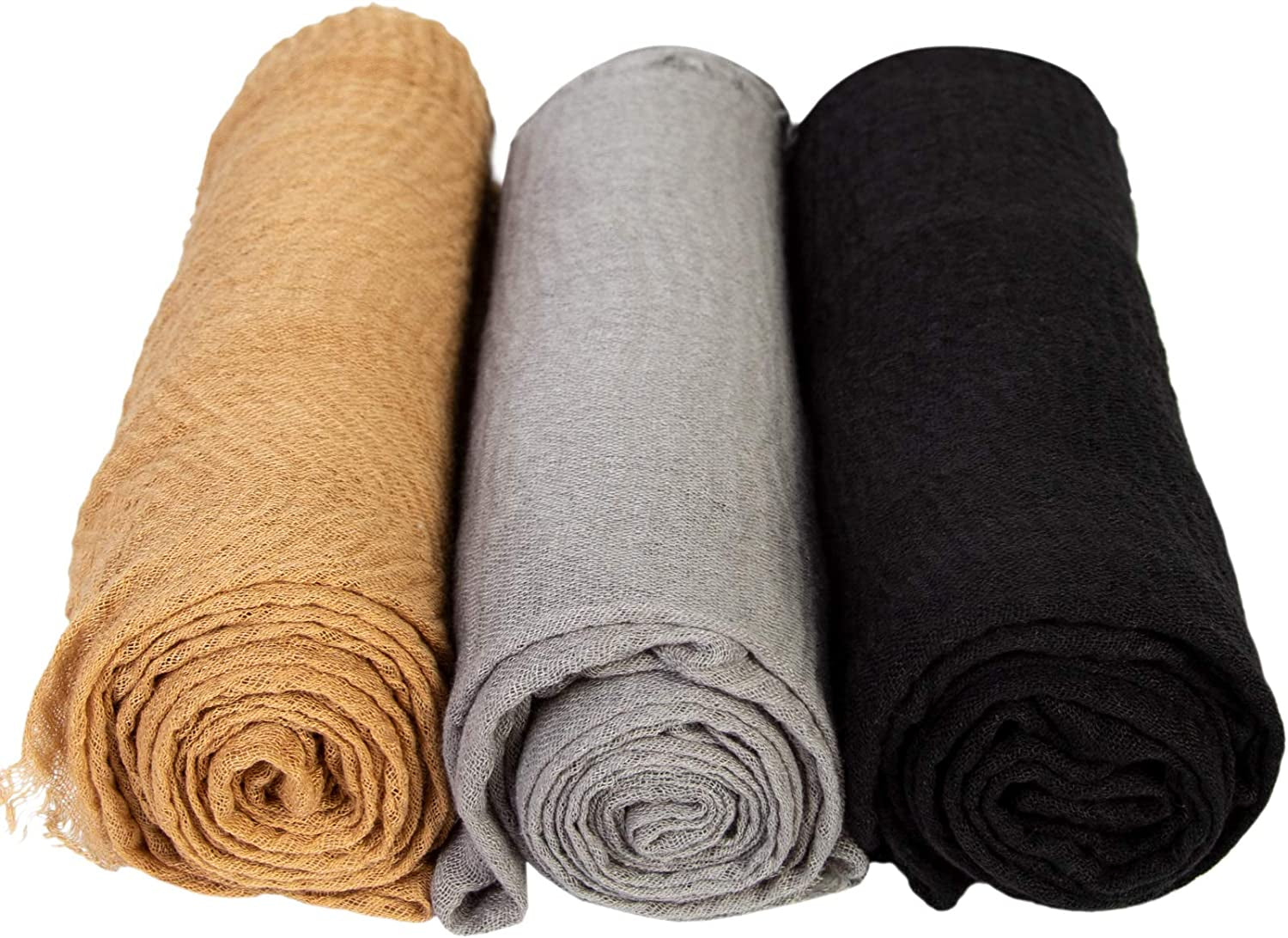 Chalier Hijab Scarfs Shawl Set for Women, Fashion Soft Scarves Lightweight Head Scarf for All Season(Black) Apparel & Accessories > Clothing Accessories > Scarves & Shawls Chalier   