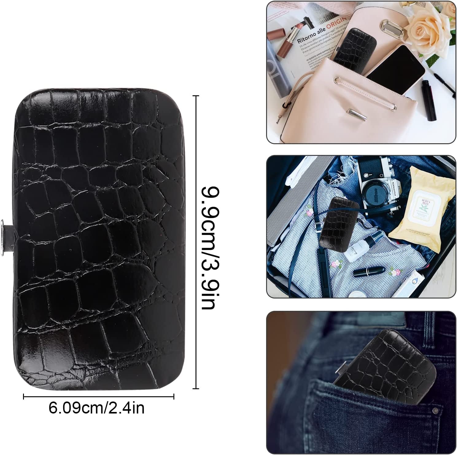 Manicure Set Nail Clipper Kit, 9 Pieces Portable Travel Nail Kit Nail Grooming Kit with Black Leather Bag Suitable for Home Outdoor Travel Gift Giving Beauty Salon Health & Beauty > Personal Care > Foot Care Tufusiur   