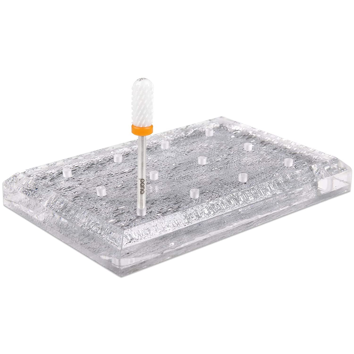 PANA Nail Drill Bit Holder Stand Display Organizer- Dust Proof Storage Container Box Case Tools for Home Use or Nail Salon - (48 Holes, Silver) Health & Beauty > Personal Care > Cosmetics > Cosmetic Tools > Nail Tools PANA Silver 12 Holes (Rectangle) 