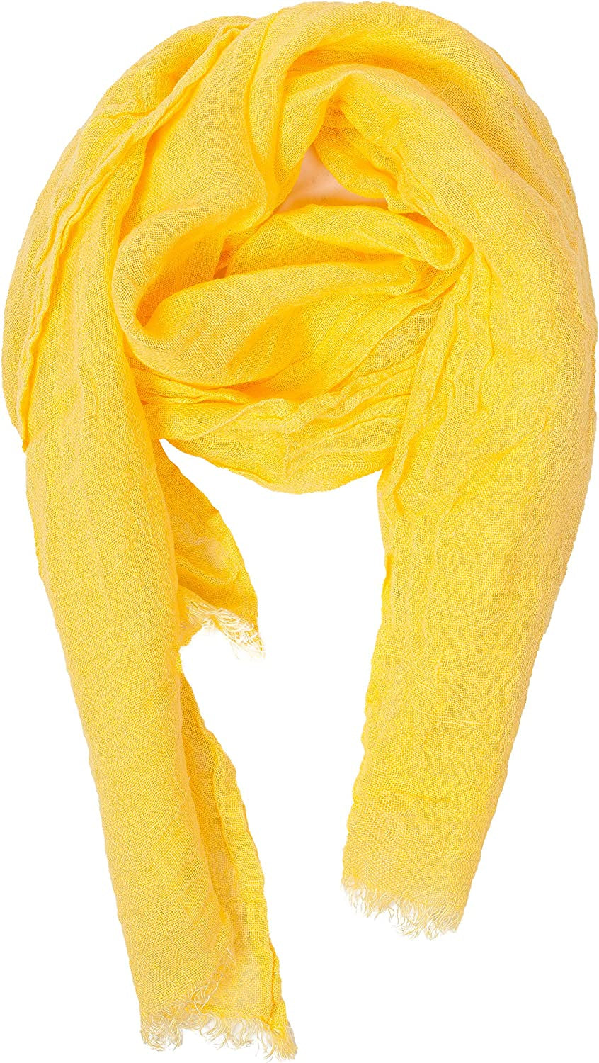 Lusie'S Linen Scarf - 100% Linen - Imported from Europe Apparel & Accessories > Clothing Accessories > Scarves & Shawls LUSIE'S LINEN Yellow  