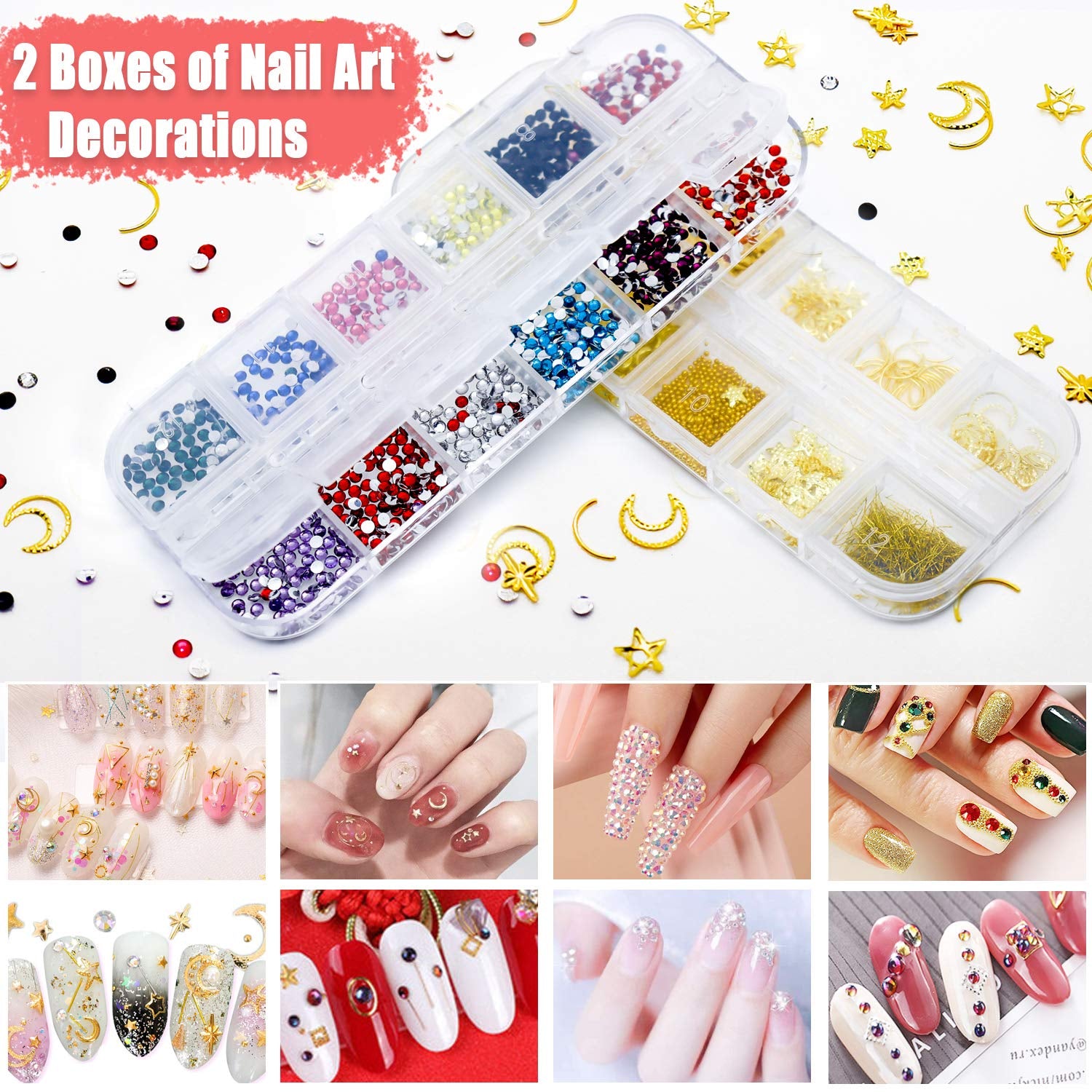 JOYJULY Nail Art Design Tools, 3D Nail Art Decorations Kit with Nail Art Brushes Dotting Tools Holographic Nail Art Stickers Nail Foil Tape Strips and Nails Art Rhinestones and Pick-Up Tweezers Health & Beauty > Personal Care > Cosmetics > Cosmetic Tools > Nail Tools JOYJULY   