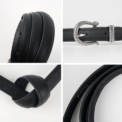 FIORETTO Women Fashion Belt with Snake Buckle Apparel & Accessories > Clothing Accessories > Belts FIORETTO   