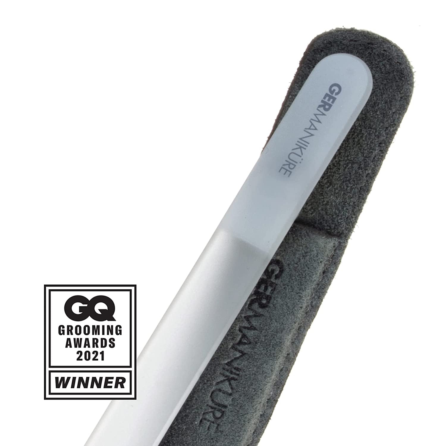 GERMANIKURE Black Glass Nail File & Pedicure Bar Set in Leather Cases - Ethically Made in Czech Republic - Professional Manicure & Pedicure Kit for Fingernail Care, Foot Callous & Dry Skin Removal Health & Beauty > Personal Care > Foot Care GERmanikure   