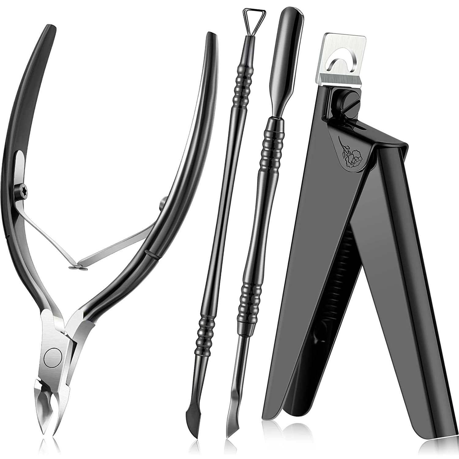Nail Clippers for Acrylic Nails, Acrylic Nail Clipper, Nail Cutter, False Nail Tips Clipper Set, Stainless Steel Rainbow Color Nail Manicure Set for Salon Home Nail Art (Rainbow Color) Health & Beauty > Personal Care > Cosmetics > Cosmetic Tools > Nail Tools Mudder Black  