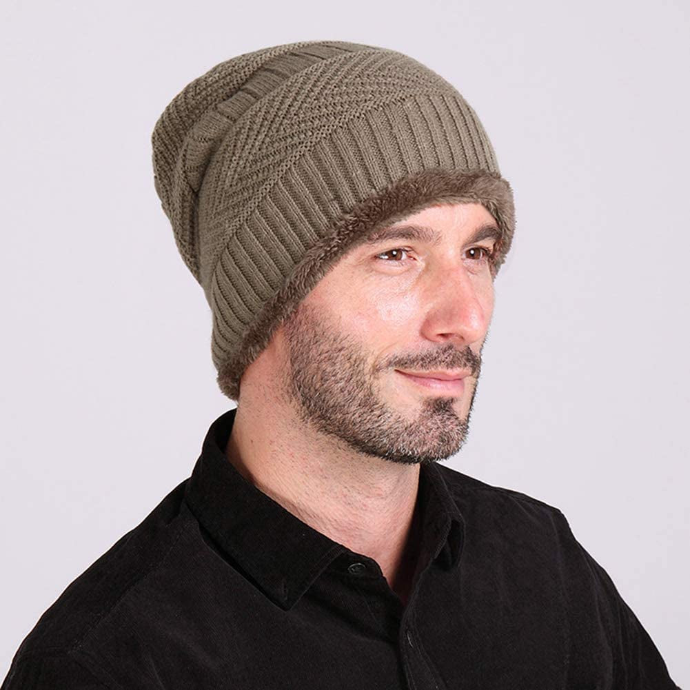 Ousipps 2 Pack Winter Hats for Men Women, Baggy Mens Beanies for Winter Ski Snow Skull Hats Black Beanie for Men and Women Apparel & Accessories > Clothing Accessories > Hats Ousipps   